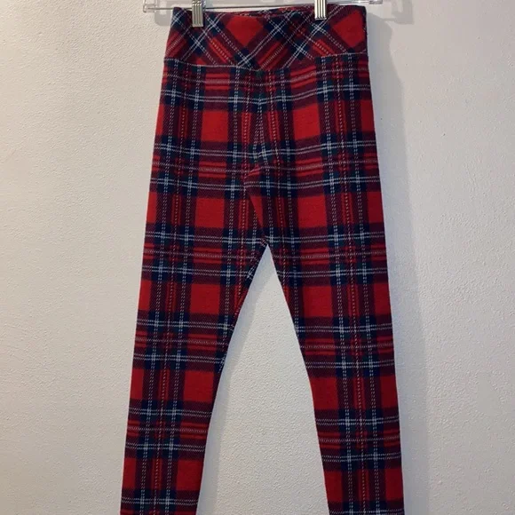 CLOSET CLEAR OUT Vineyard Vines plaid Red and Blue girls size 10 Leggings - Picture 6 of 7